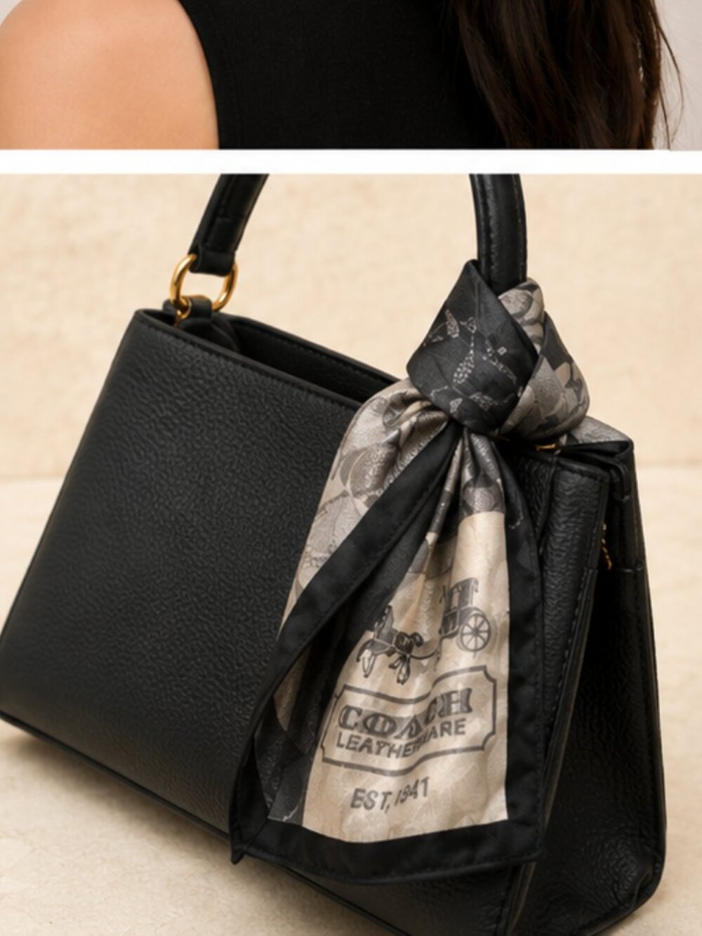 Coach Patchwork Signature Silk Scarf - Picture 3 of 9